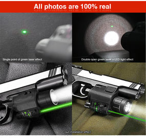 Visión láser verde y linterna LED Combinado con vista de pistola de montaje de tren rápido proveedor