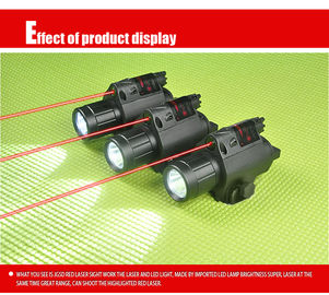 Velocidad láser Luz de linterna LED de combinación roja con mira de pistola de montaje de tren rápido proveedor