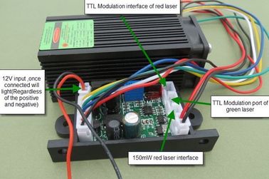 Modulo láser de haz verde de grado industrial de 532nm 200mW AC/DC 12V de voltaje de entrada proveedor