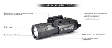 500 lumen luz táctica LED pistola de mano luz de arma larga proveedor
