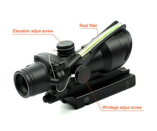 HD-2CRQ 1x32 Vistas de caza Visión óptica Fibra real R o G Dot Rifle Scope con 20/11mm Rail proveedor